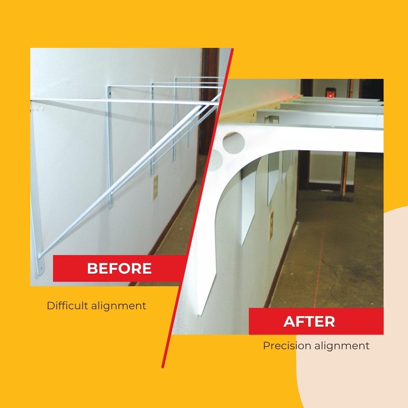 FastCap White SpeedBrace, 8"x12" with 1000 lbs Load Capacity - Great for Fixed Height Shelves, Countertops/Desks, Workstations - Round Hole Design - 99932 - Image 2